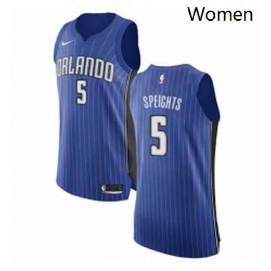 Womens Nike Orlando Magic 5 Marreese Speights Authentic Royal Blue Road NBA Jersey Icon Edition